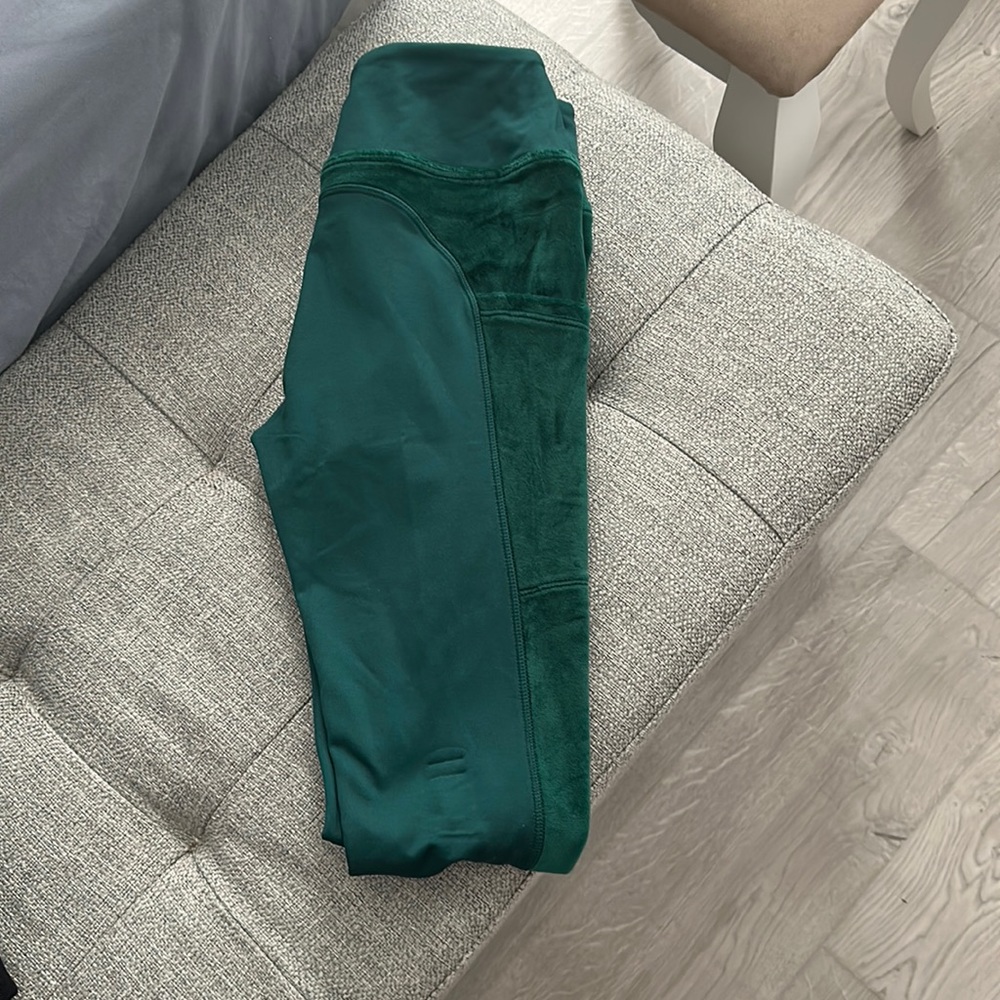 Xs green velvet leggings